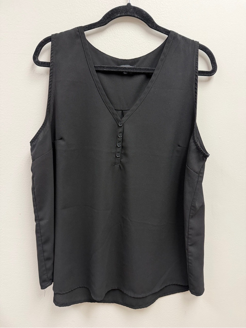 Ambiance Sleeveless Henley Blouse